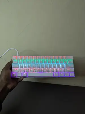 Type C Wired Gaming Keyboard Blue Switches Axis 61 Swappable Keys