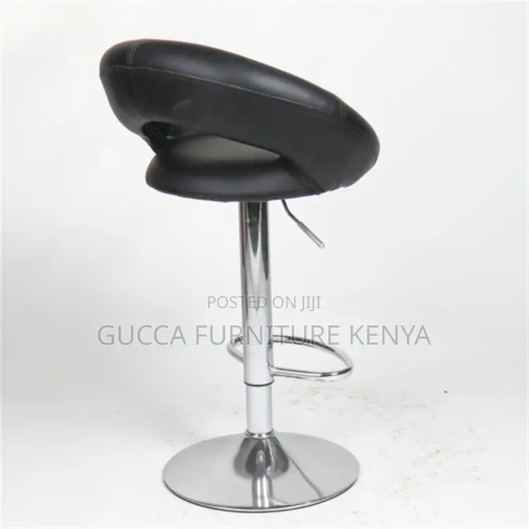 360-Degree Turn Leather Counter Chair