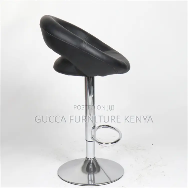 360-Degree Turn Leather Counter Chair