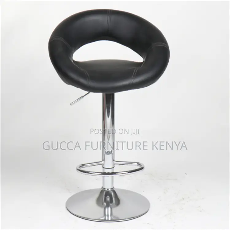 360-Degree Turn Leather Counter Chair