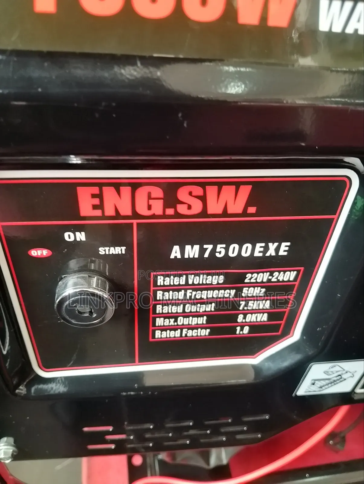 7500 Watts Astramillano Petrol Generator