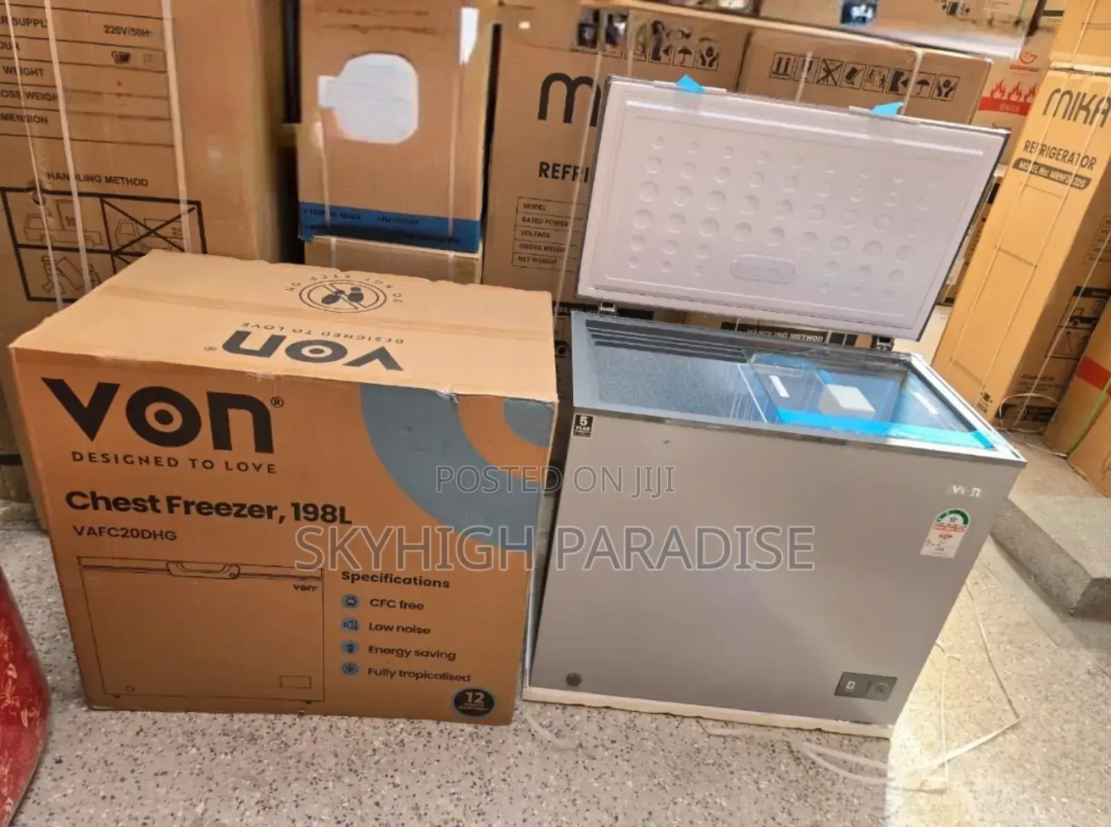 Von 198 Litres Chest Deep Freezer