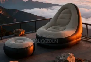 *Inflatable Deluxe Lounge Seat With Foot Rest.