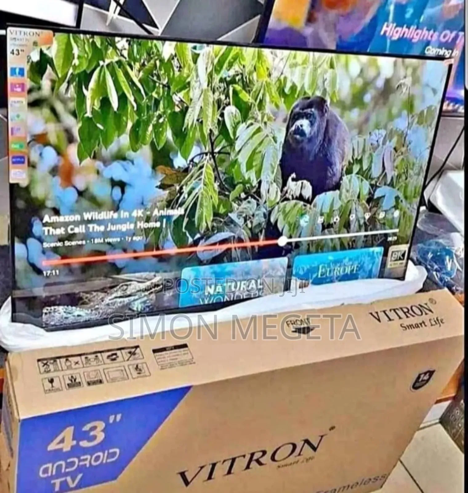 Vitron 43 Inch Android Tv With Remote Control