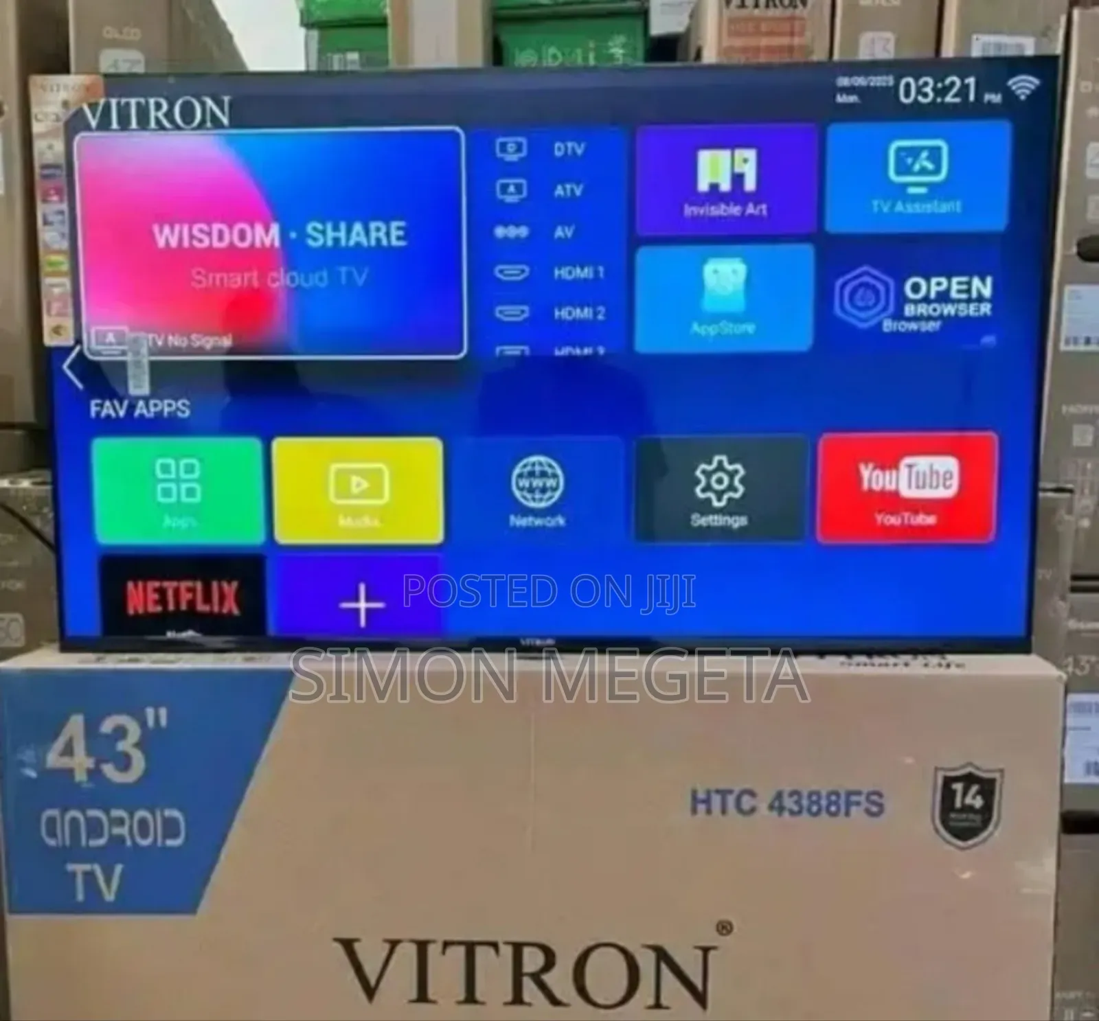 Usb Hdmi Vitron 43 Inch Android Tv