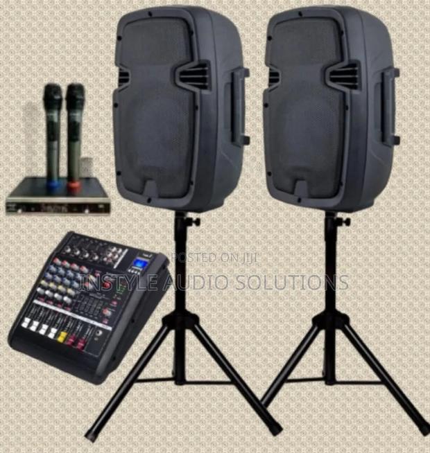 4 Channels Mini Sound System (2)15" Plastic Mid Range Speakers