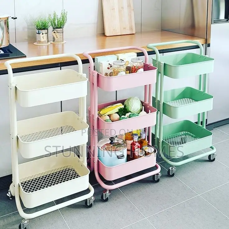 Mutipurpose 3 Tier Movable Trolley