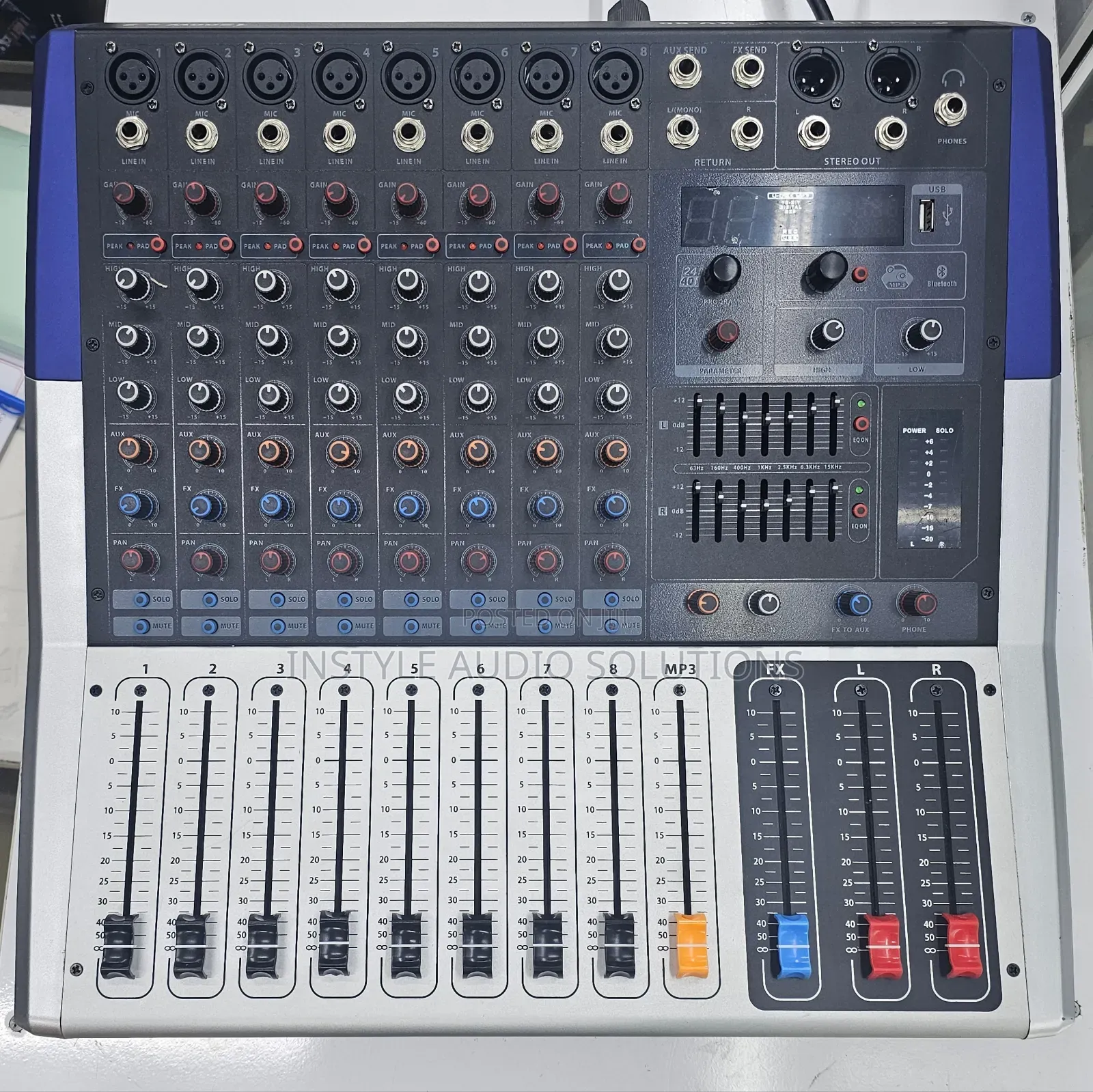 8 Channels Pro Powered Mixer Usb/Bluetooth 1500w Pay on Delivery