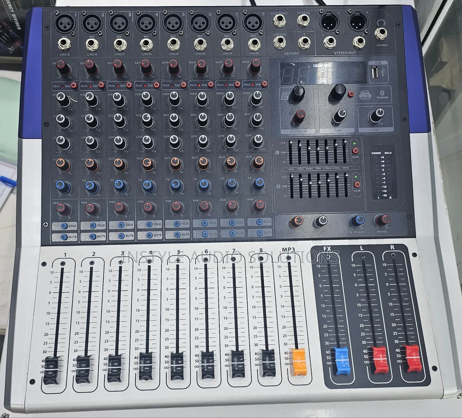 8 Channels Pro Powered Mixer Usb/Bluetooth 1500w Pay on Delivery