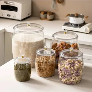 *Transparent Large Sealed Storage Jar* •