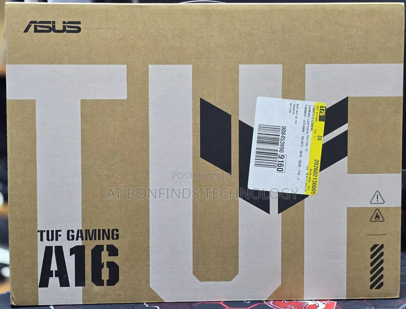 New Laptop Asus TUF Gaming F16 16GB AMD Ryzen 9 SSD 1T