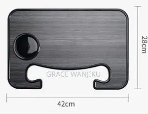 *Wooden Slotted Steering Wheel Table Tray