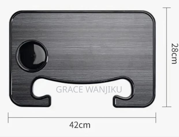 *Wooden Slotted Steering Wheel Table Tray - thumbnail 2