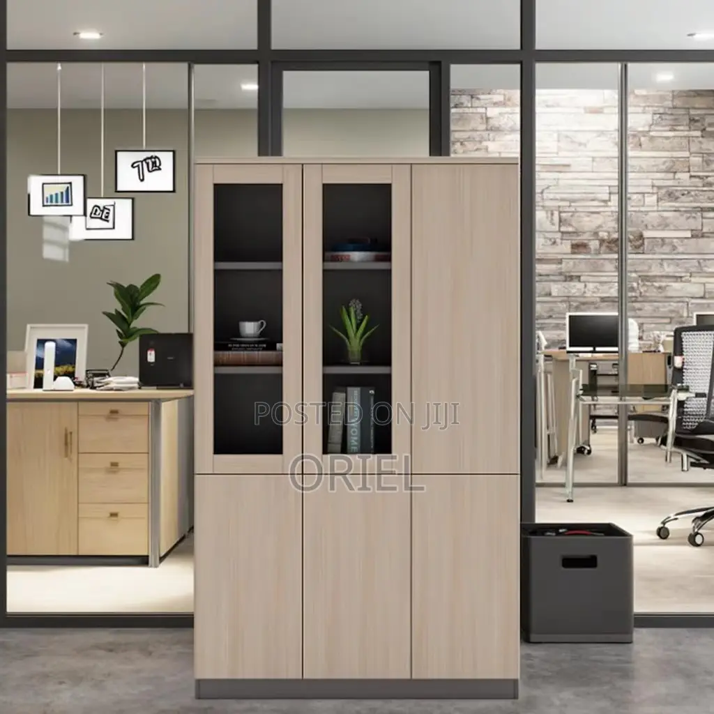 Office Cabinet : Office Wooden 3-Door Cabinet
