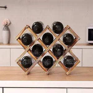 10 Slot Wooden Foldable Wine Rack
