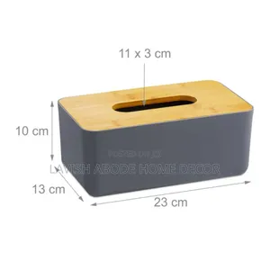 Black Bamboo Cover Serviette Holder