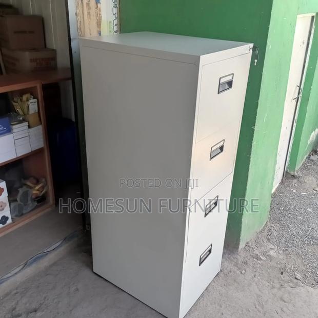 White 4 Drawers File Cabinet