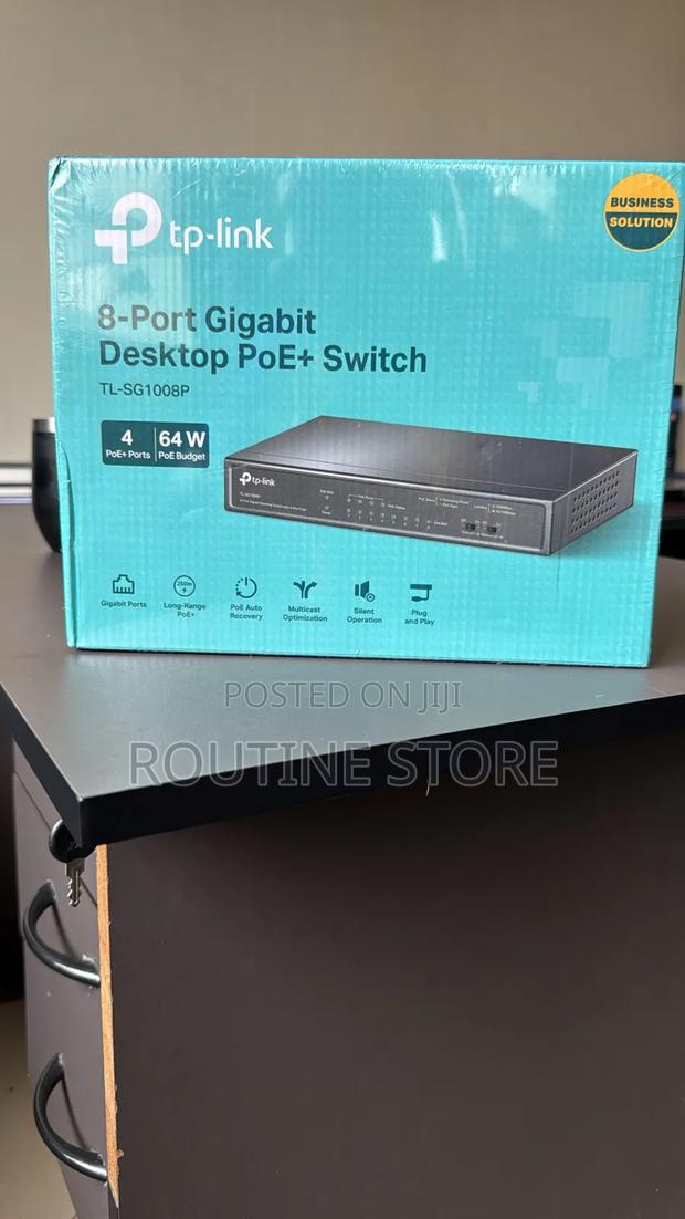 Tplink 8port Switch Sg1008p Gigabit Half Poe