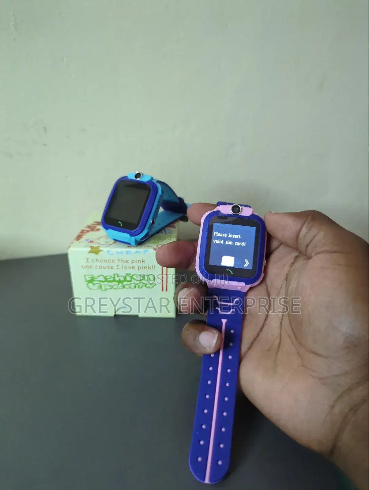 Kids Birthday Gift Watches Blue and Pink Waterproof Sim Card Watches
