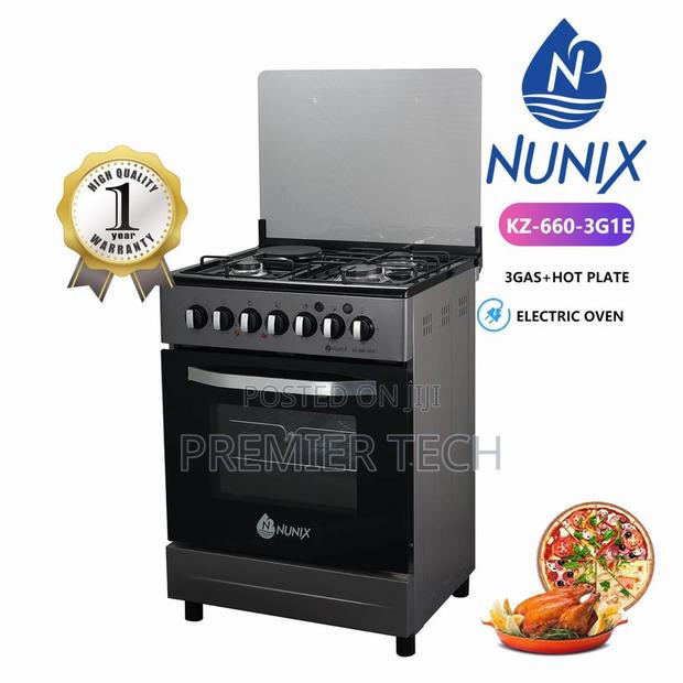 *Nunix Kz-660-3g1e Standing Cooker 3gas and 1 Electric Cooker
