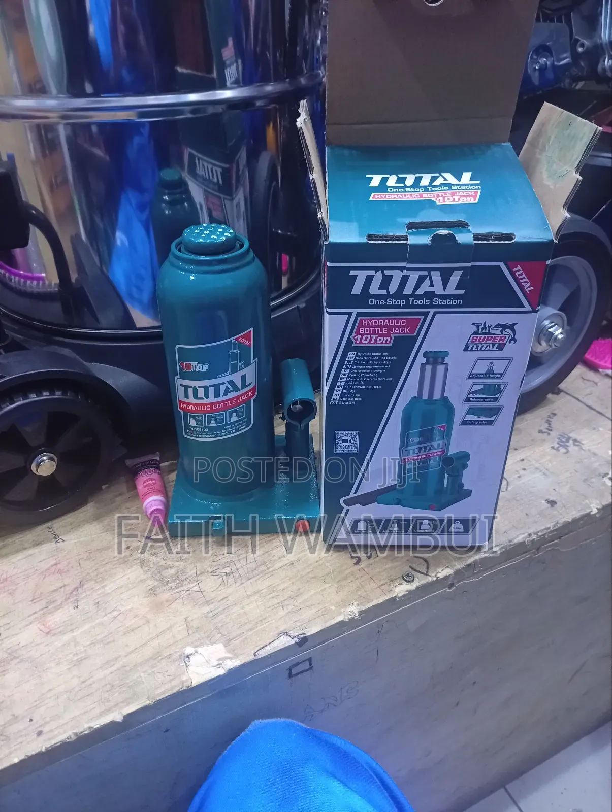 Professional Heavy Duty Total 10 Ton Hydraulic Bottle Jack Machine