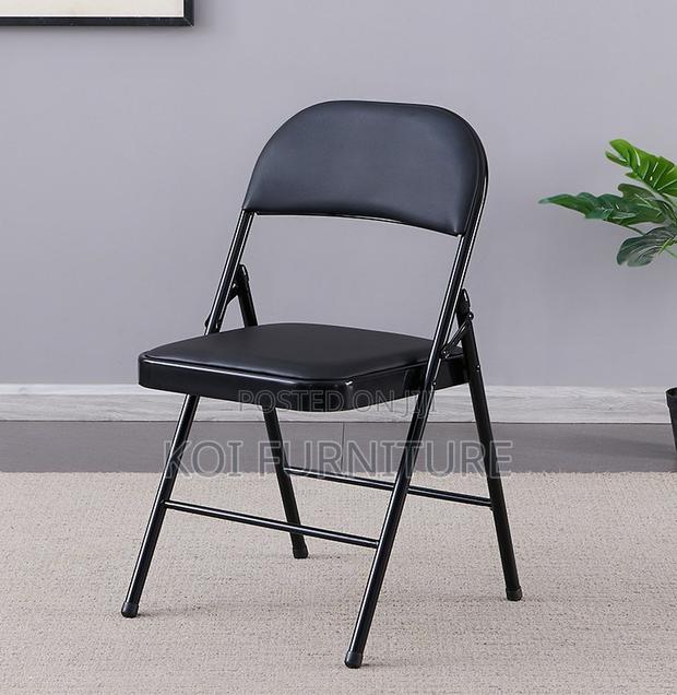 Office Chair : Foldable Office Study Chair (Black) - thumbnail 3