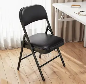 Office Chair : Foldable Office Study Chair (Black)