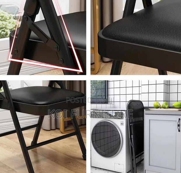 Office Chair : Foldable Office Study Chair (Black) - thumbnail 7