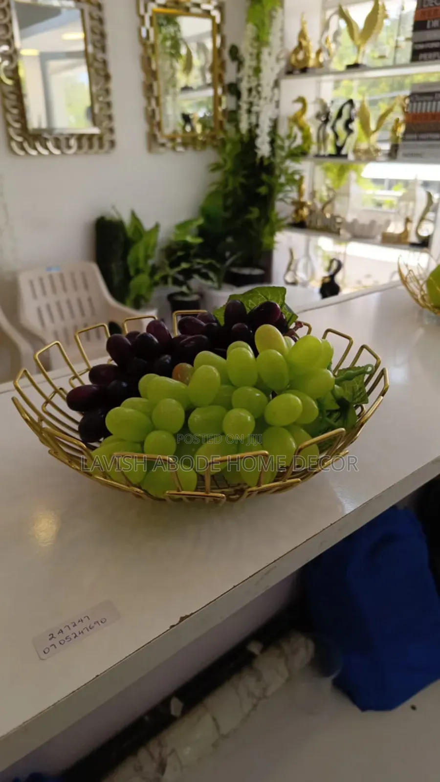 Gold Decorative Fruit Bowl