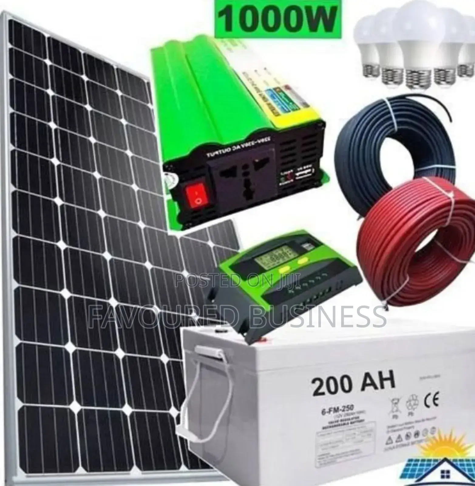 Best Home Package 300wats /Full Solar Kit /200ah Battery