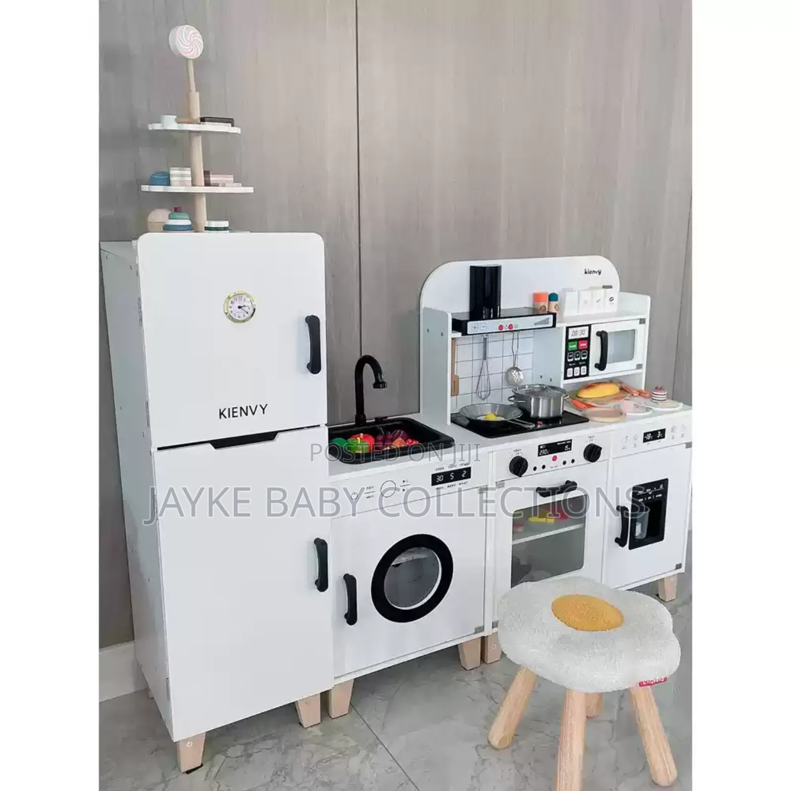 3-in-1 Wooden Play Kitchen – Fun Learning Pretend Cooking