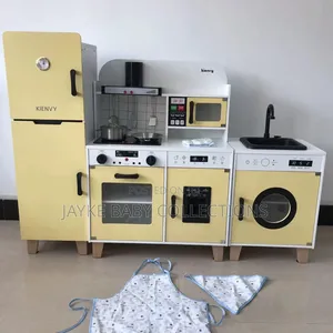 3-in-1 Wooden Play Kitchen – Fun Learning Pretend Cooking