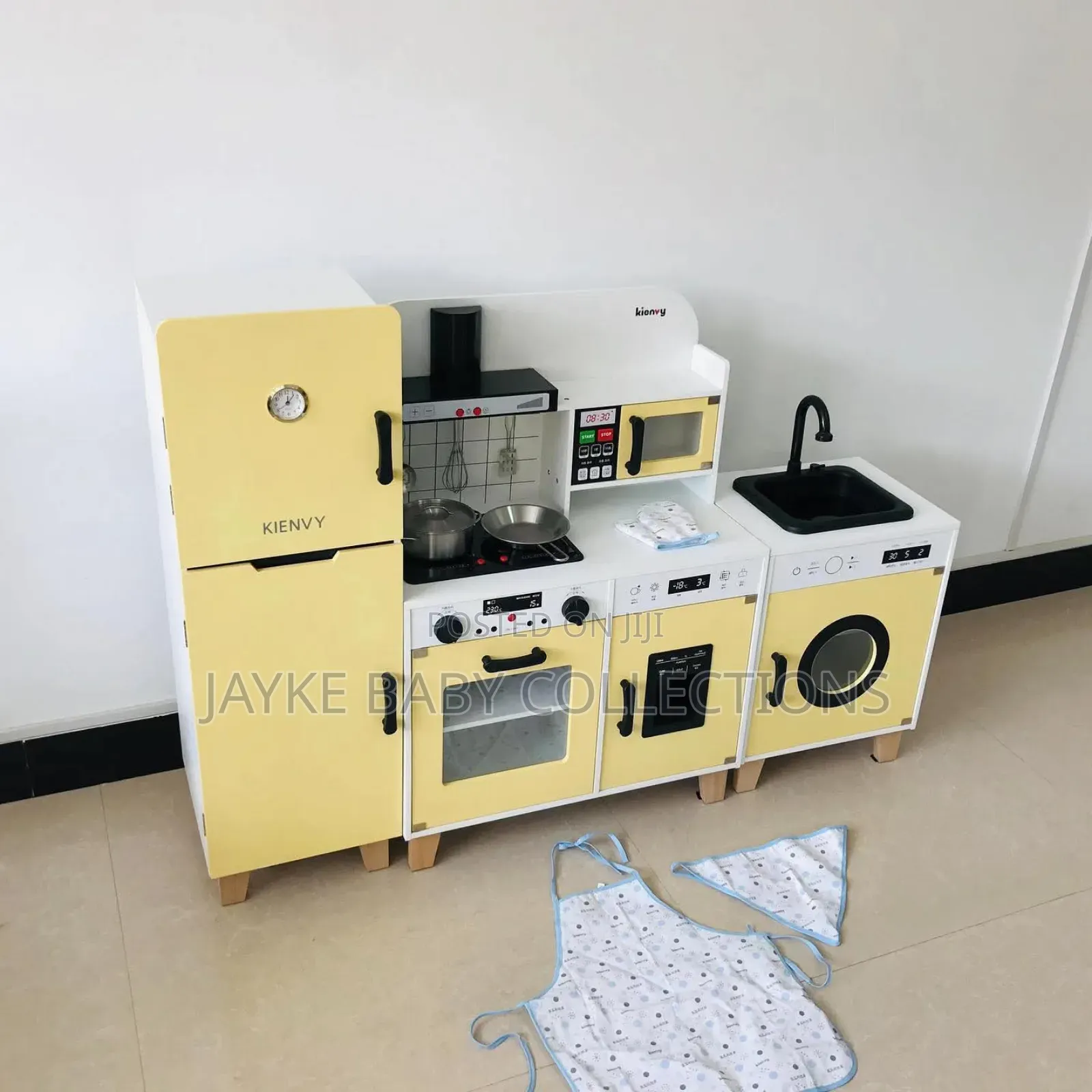 3-in-1 Wooden Play Kitchen – Fun Learning Pretend Cooking