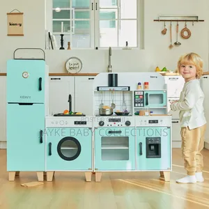 3-in-1 Wooden Play Kitchen – Fun Learning Pretend Cooking
