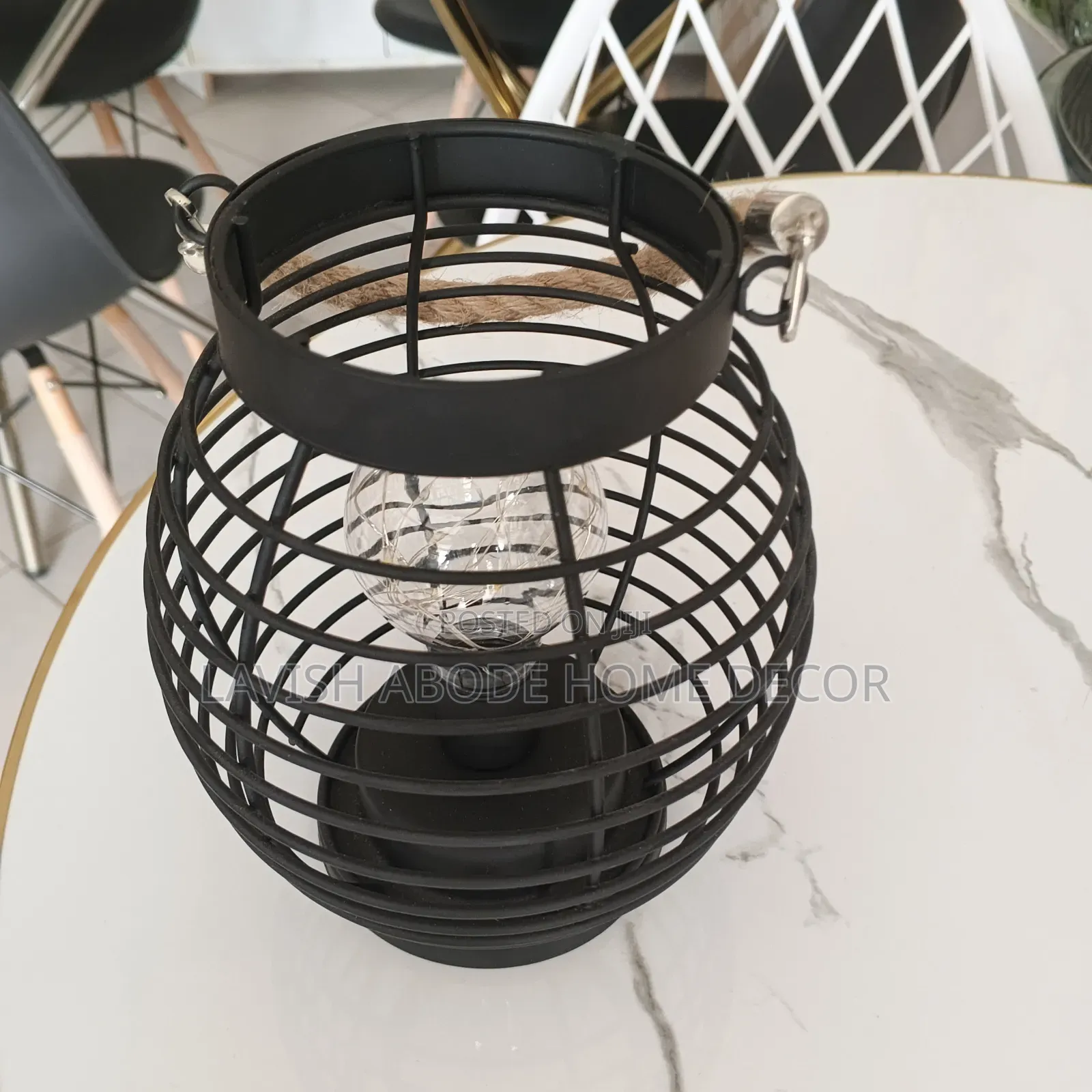 Black Iron Lantern Decor