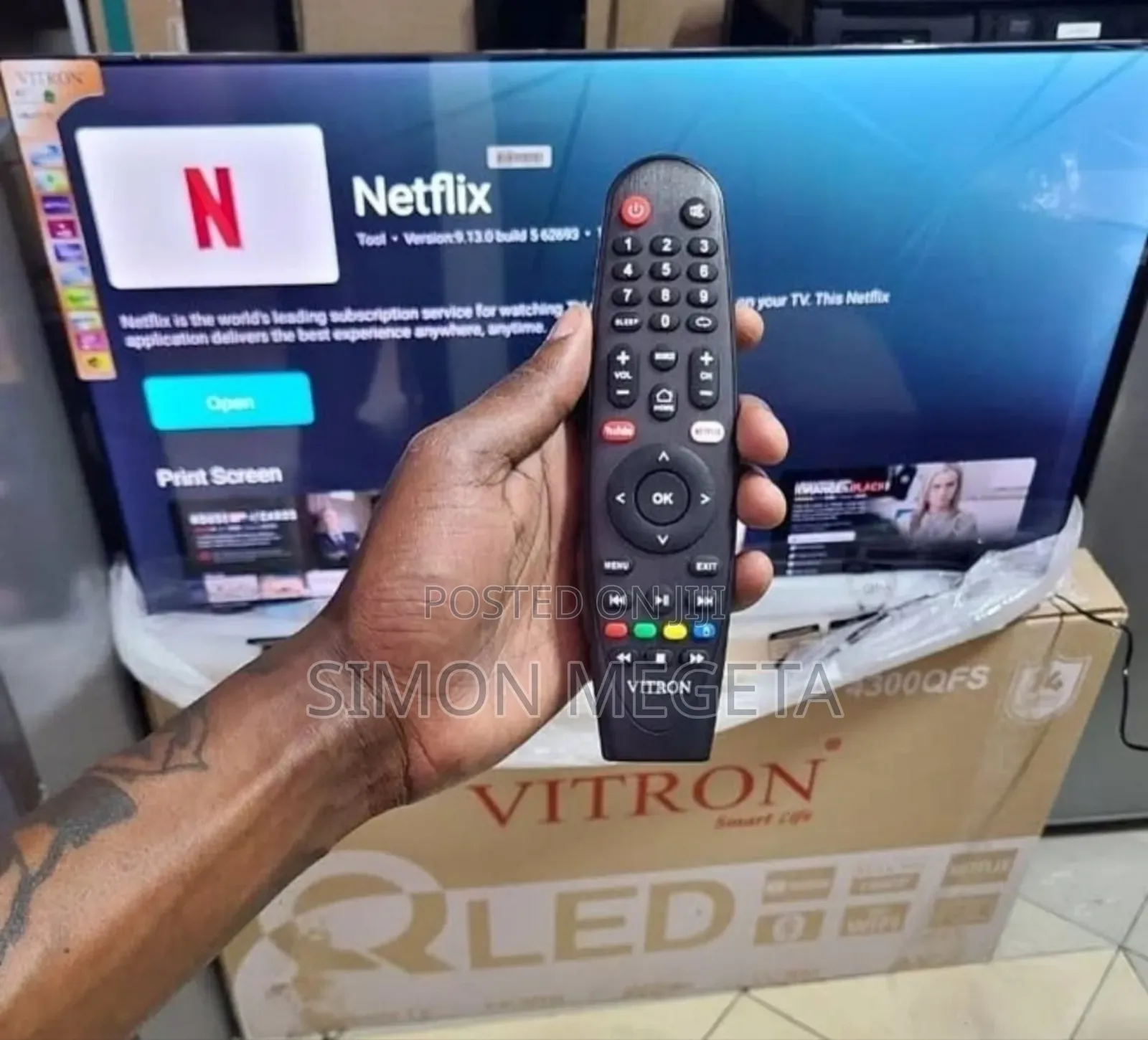 Vitron 43 Inch Smart Tv With Remote Control