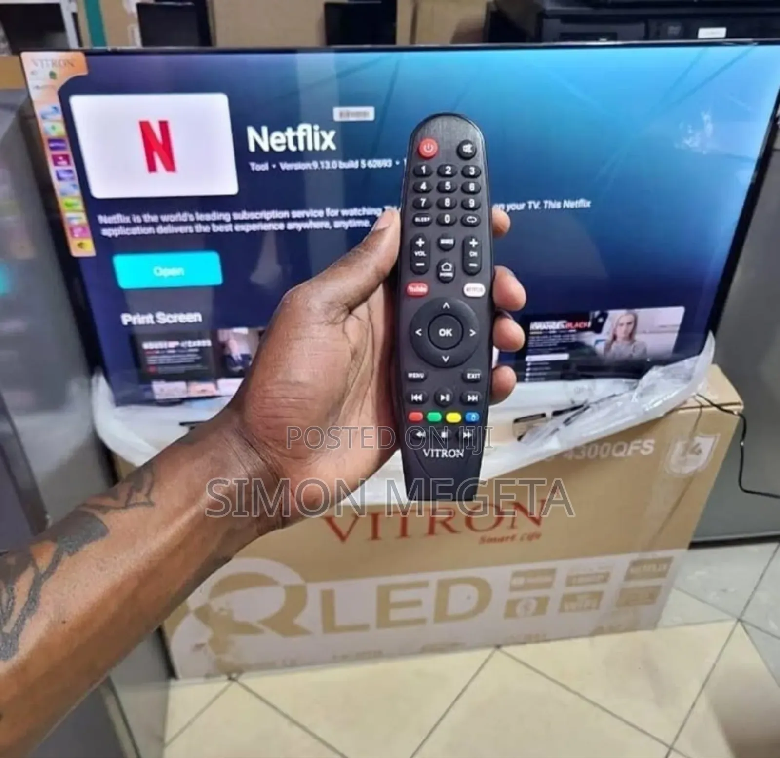 Vitron 43 Inch Smart Tv With Remote Control