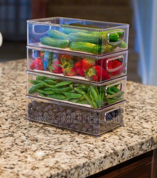 2pcs Transparent Fridge Storage Containers - main view