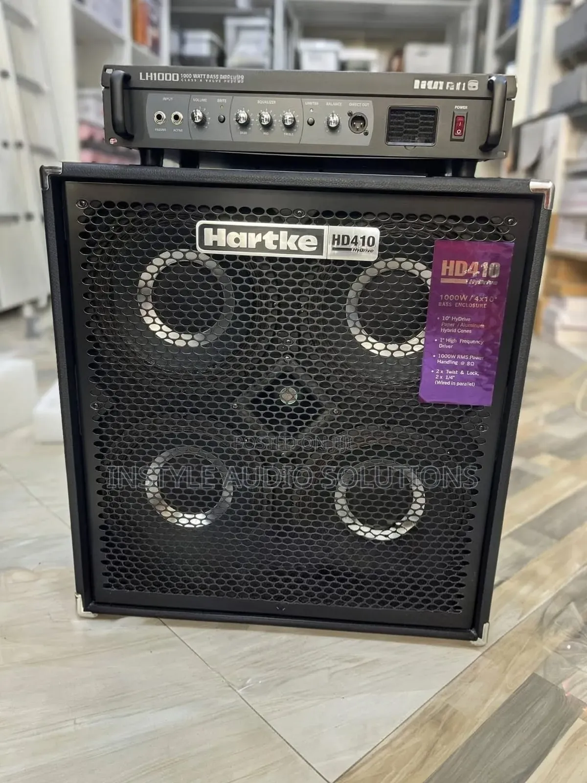 Hartke Hd410 Combo Complete With Lh1000 Amplifier 1000w