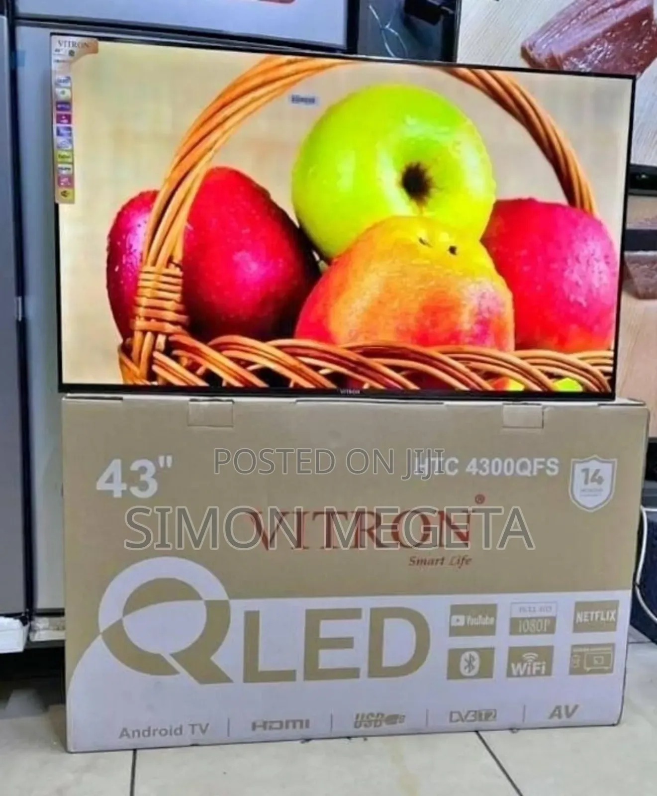 Restocked Qled Vitron 43 Inch Smart Tv