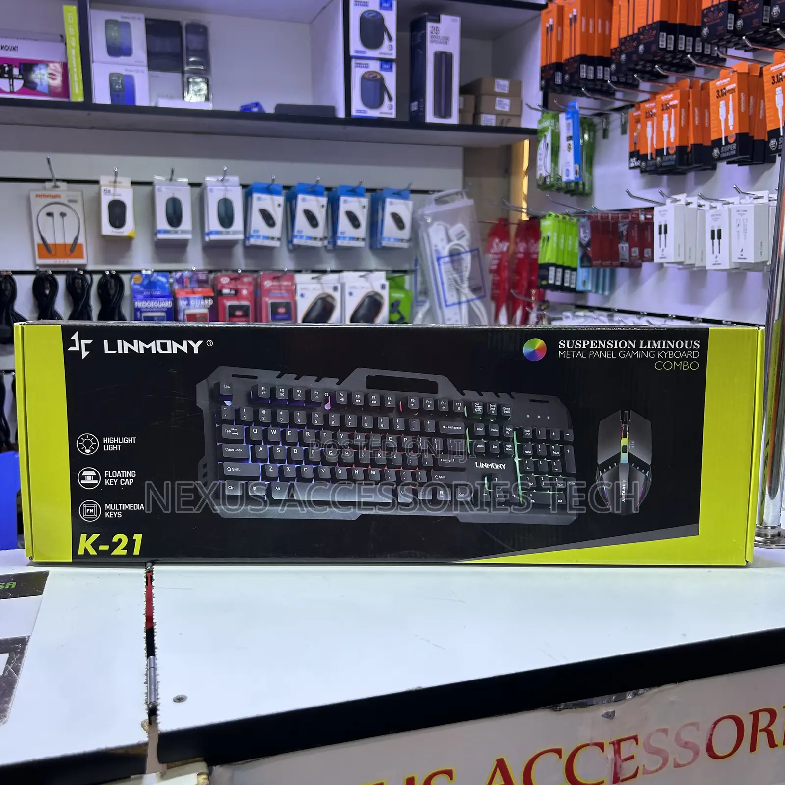Linnmon RGB Gaming Keyboard – Backlit Led, Durable Stylish
