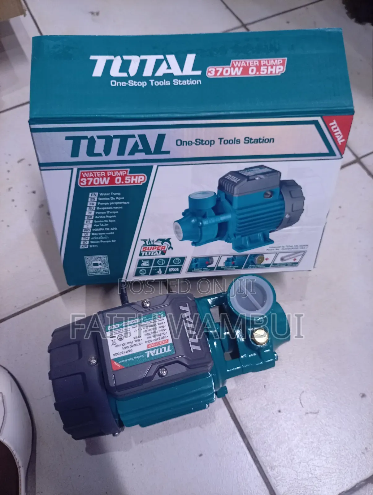 Professional Total 0.5hp Water Pump Machine/Total Water Pump