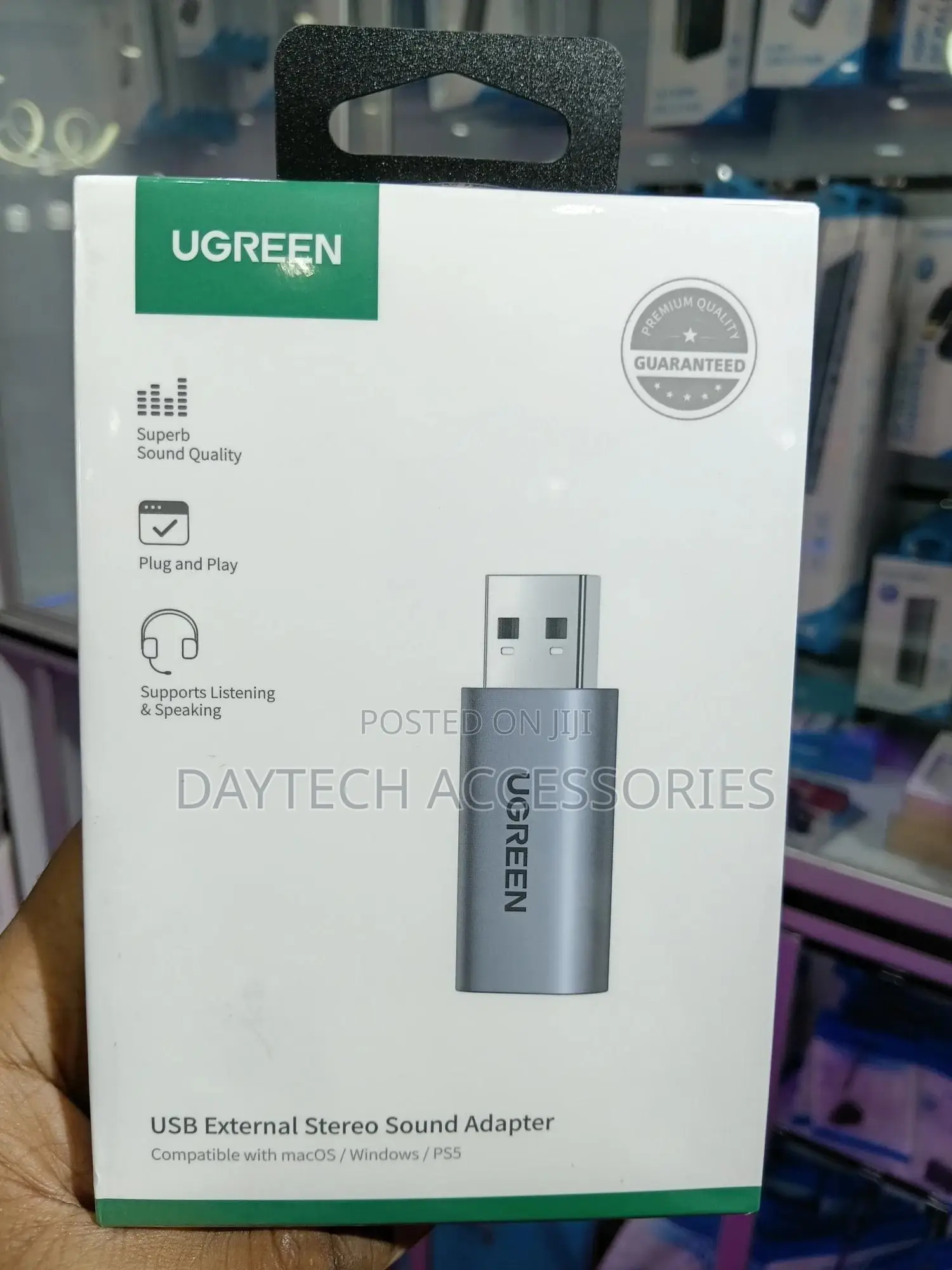 Ugreen Cm383 Usb-a to 3.5mm Audio Jack External Sound Adapter – Silver