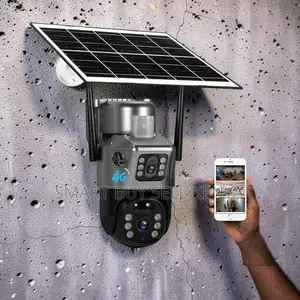 Wireless Connectivity 12mp 4g PTZ Rotating Dual Lens Solar Camera