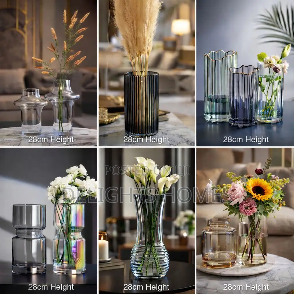 Nordic Modern Creative Dark Glass Vase_ex