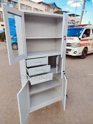 Opened File Cabinet With Safe
