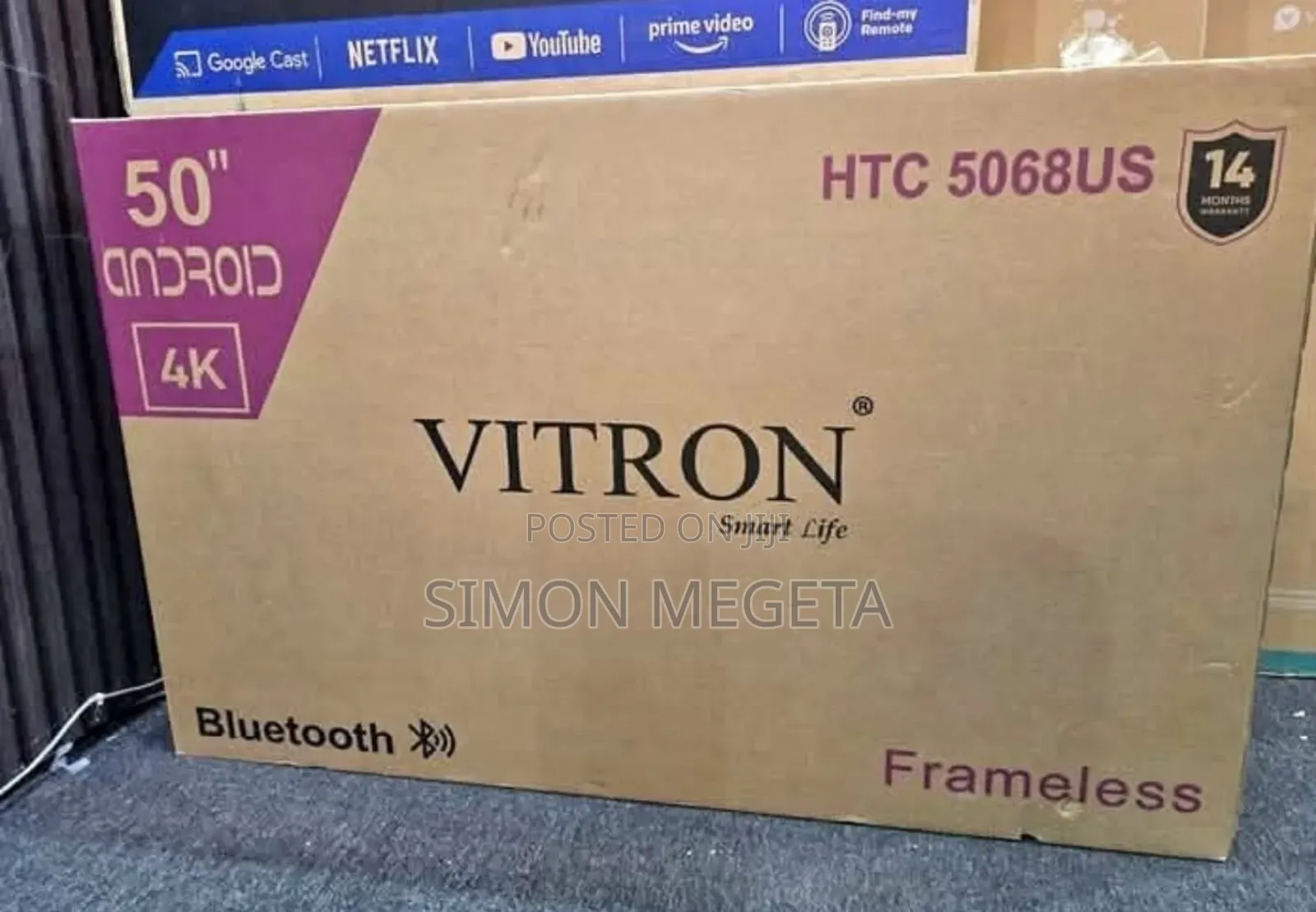 Bluetooth Enabled 4 K 50 Inch Vitron Android Tv