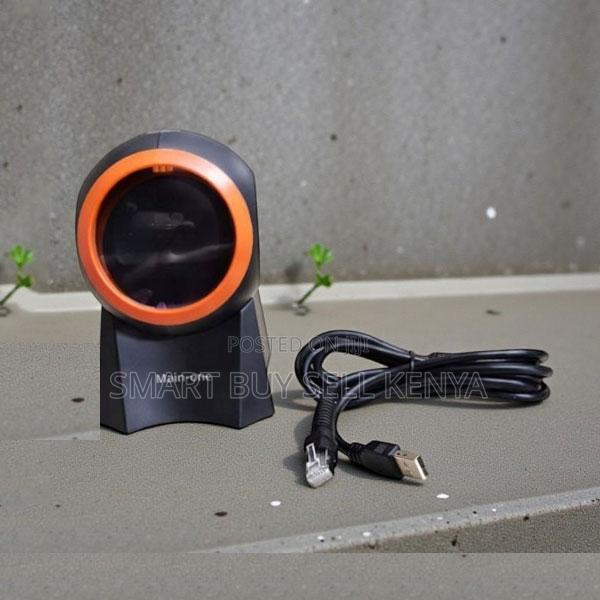 Easy to Operate 1d/2d Round Desktop Table Mount Barcode Scanner Reader