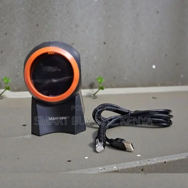 Easy to Operate 1d/2d Round Desktop Table Mount Barcode Scanner Reader