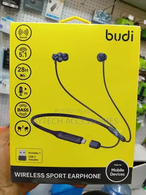 Budi Neckband Earphone Wireless Bluetooth Headset